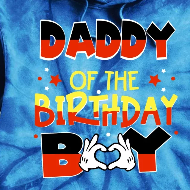 Daddy Of The Birthday Boy Mouse Family Matching Tie Dye Hoodie