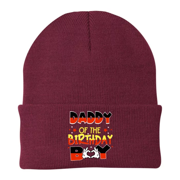 Daddy Of The Birthday Boy Mouse Family Matching Knit Cap Winter Beanie