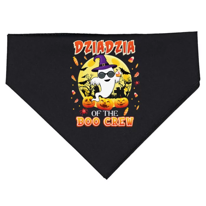 Dziadzia Of The Boo Crew Halloween Cute Ghost Pumpkin Scary USA-Made Doggie Bandana