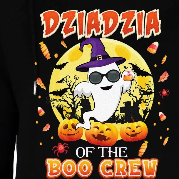 Dziadzia Of The Boo Crew Halloween Cute Ghost Pumpkin Scary Womens Funnel Neck Pullover Hood