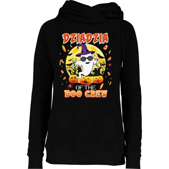 Dziadzia Of The Boo Crew Halloween Cute Ghost Pumpkin Scary Womens Funnel Neck Pullover Hood