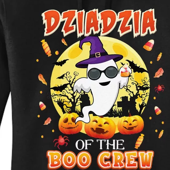 Dziadzia Of The Boo Crew Halloween Cute Ghost Pumpkin Scary Women's Pullover Hoodie