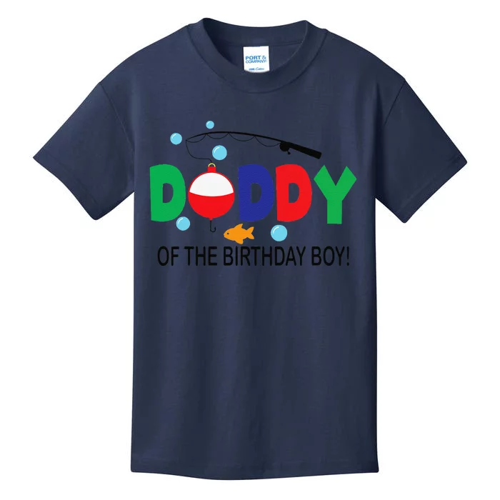 Daddy Of The Birthday 1st Birthday Fishing Theme Kids T-Shirt