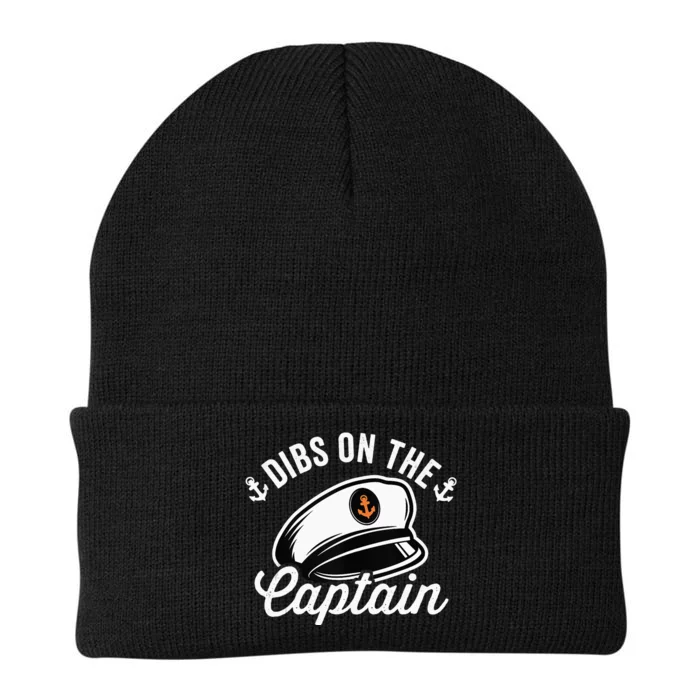 Dibs on The Captain Funny Captain Wife Knit Cap Winter Beanie