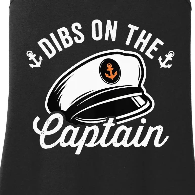 Dibs on The Captain Funny Captain Wife Ladies Essential Tank