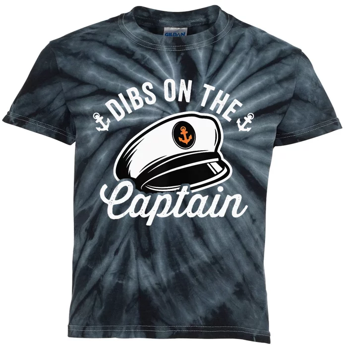 Dibs on The Captain Funny Captain Wife Kids Tie-Dye T-Shirt