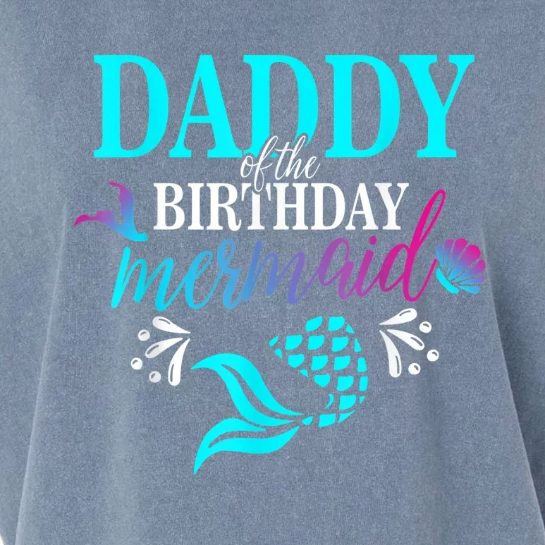 Daddy Of The Birthday Mermaid Matching Family shirt Garment-Dyed Women's Muscle Tee