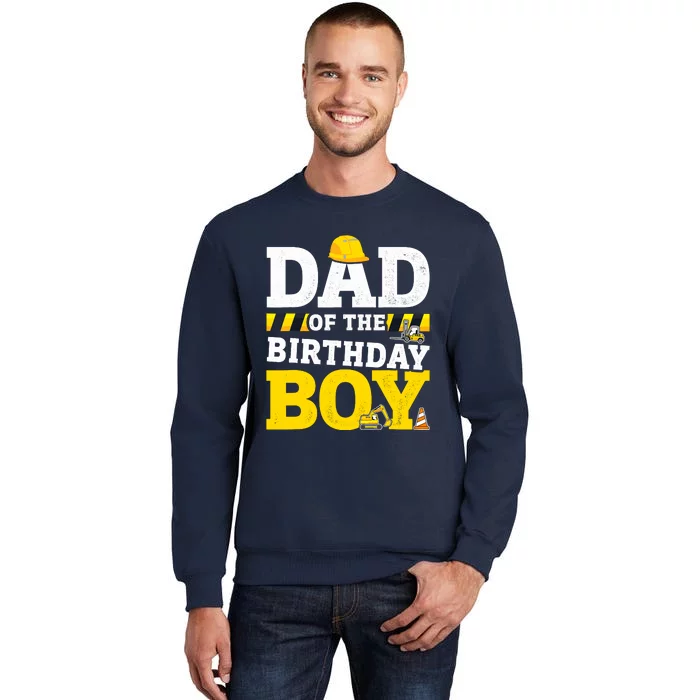 Dad Of The Birthday Boy Matching Family Construction Party Sweatshirt