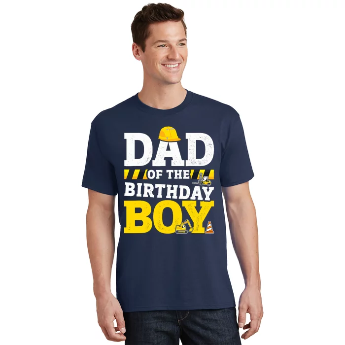 Dad Of The Birthday Boy Matching Family Construction Party T-Shirt