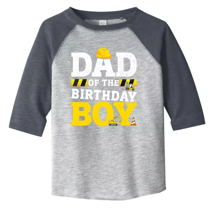 Dad Of The Birthday Boy Matching Family Construction Party Toddler Fine Jersey T-Shirt