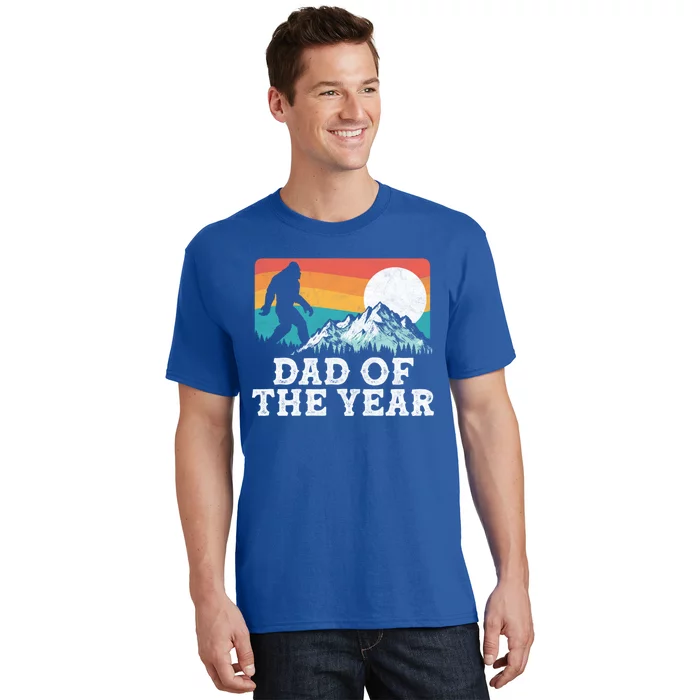 Dad Of The Year Funny Bigfoot Mountains 80S Fathers Day Gift T-Shirt