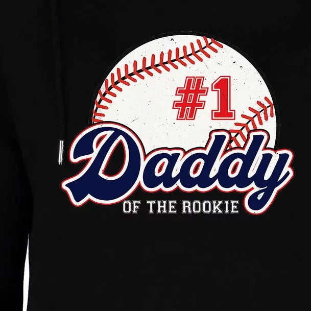 Daddy of the Rookie Tee Rookie of the Year Baseball Papa Womens Funnel Neck Pullover Hood