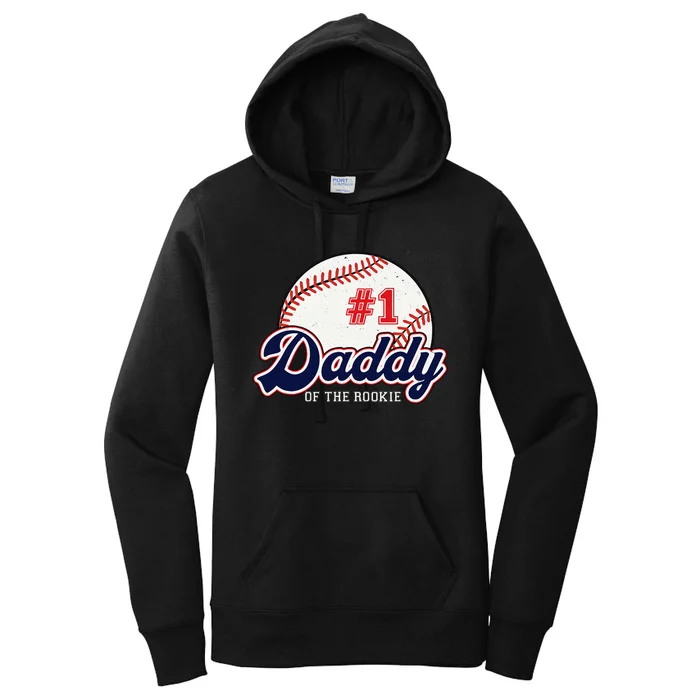 Daddy of the Rookie Tee Rookie of the Year Baseball Papa Women's Pullover Hoodie