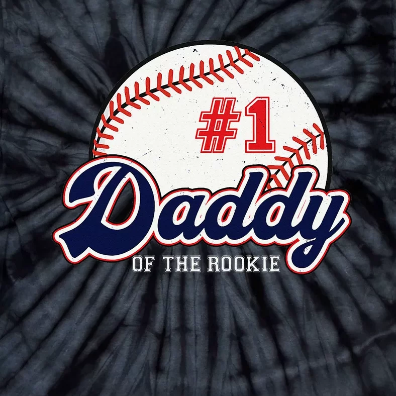 Daddy of the Rookie Tee Rookie of the Year Baseball Papa Tie-Dye T-Shirt