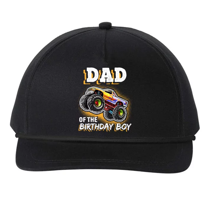 Dad Of The Birthday Boy Monster Truck Birthday Novelty Gift Snapback Five-Panel Rope Hat