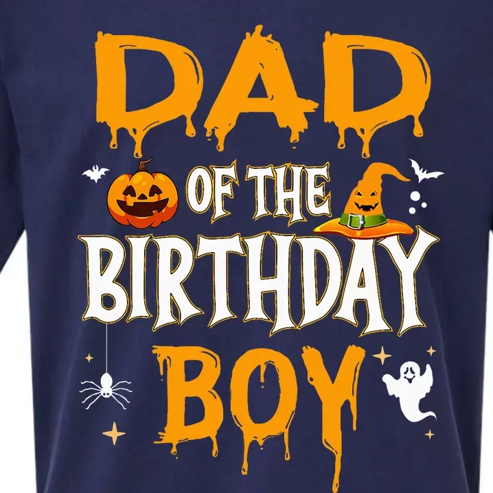 Dad Of The Birthday Boy Halloween 1st Birthday Boy Sueded Cloud Jersey T-Shirt