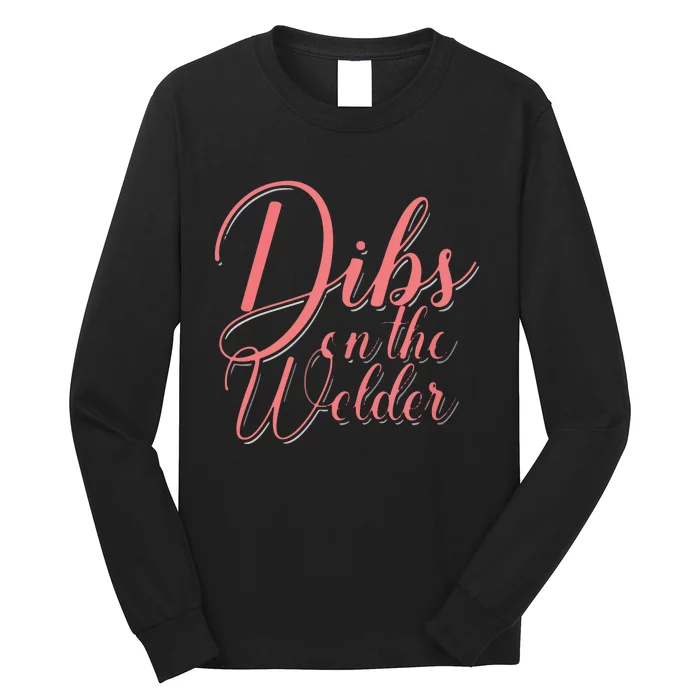 Dibs On The Welder Welding Wife Welders Girlfriend VNeck Long Sleeve Shirt