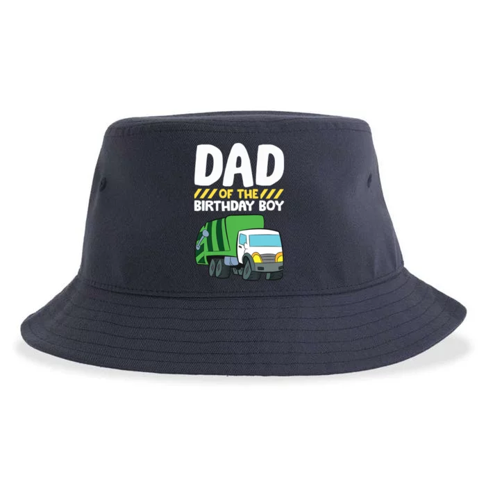 Dad Of The Birthday Boy Garbage Truck Birthday Party Sustainable Bucket Hat