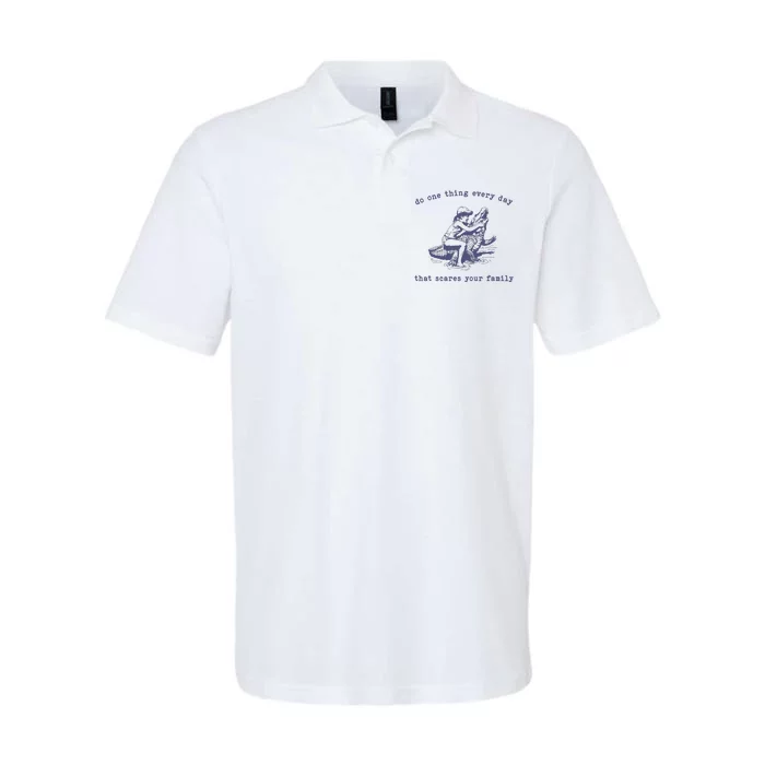 Do One Thing Every Day That Scares Your Family Retro Softstyle Adult Sport Polo