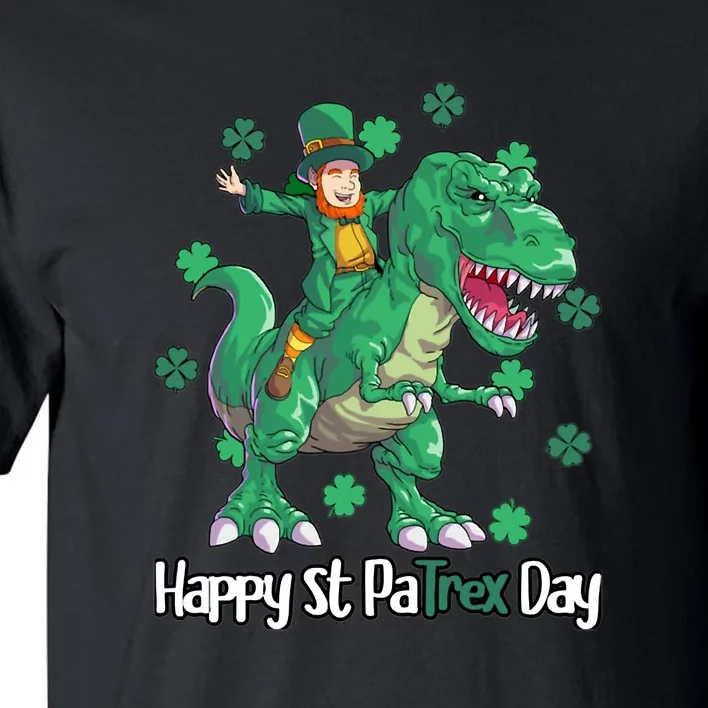 Dino St Patricks Day Shirt Kids Toddler Boys Leprechaun Tall T-Shirt