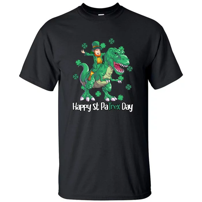 Dino St Patricks Day Shirt Kids Toddler Boys Leprechaun Tall T-Shirt