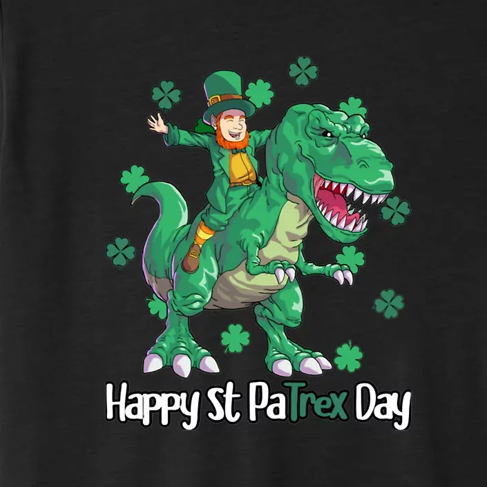 Dino St Patricks Day Shirt Kids Toddler Boys Leprechaun ChromaSoft Performance T-Shirt