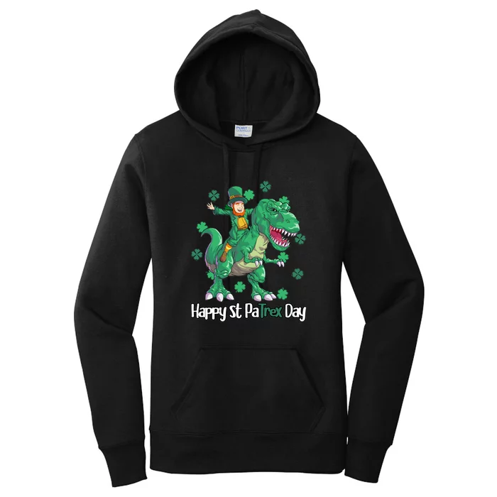 Dino St Patricks Day Shirt Kids Toddler Boys Leprechaun Women's Pullover Hoodie