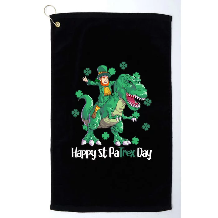 Dino St Patricks Day Shirt Kids Toddler Boys Leprechaun Platinum Collection Golf Towel