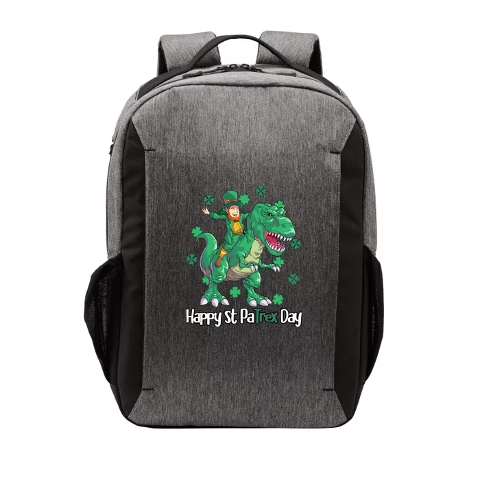 Dino St Patricks Day Shirt Kids Toddler Boys Leprechaun Vector Backpack