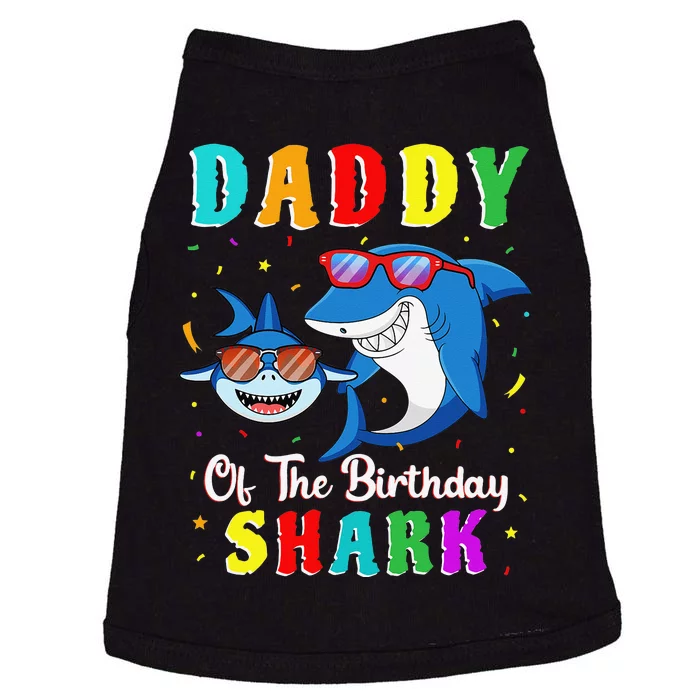 Daddy Of The Shark Birthday Family Matching Birthday Son Doggie Tank