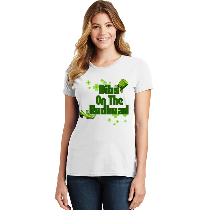 Dibs On The Redhead Funny St Patricks Day Women's T-Shirt