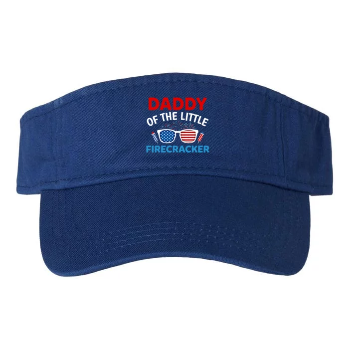 Daddy Of The Little Firecracker 4th Of July Birthday Funny Gift Valucap Bio-Washed Visor