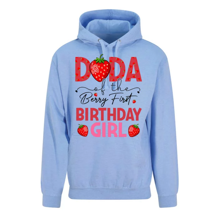 Dada of The Berry First Birthday Gifts Girl Sweet Strawberry Unisex Surf Hoodie