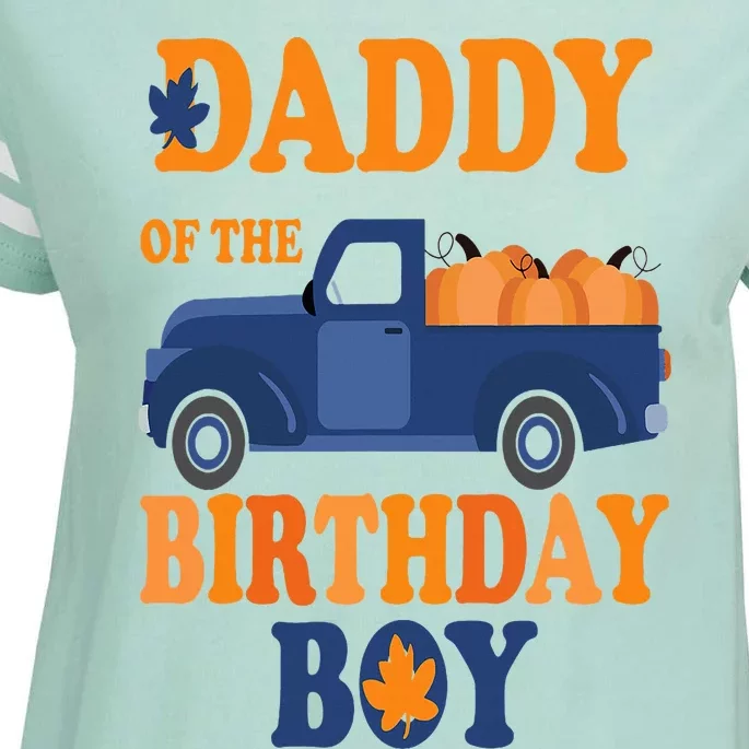 Daddy of The Pumpkin Truck 1st Birthday Family Enza Ladies Jersey Football T-Shirt