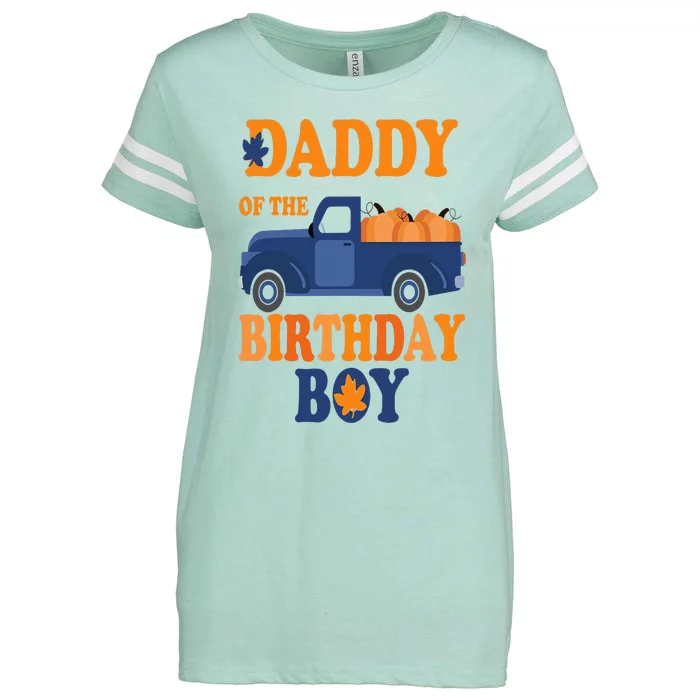 Daddy of The Pumpkin Truck 1st Birthday Family Enza Ladies Jersey Football T-Shirt