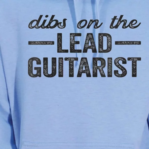 Dibs On The Lead Guitarist Funny Lead Guitarist Wife Unisex Surf Hoodie