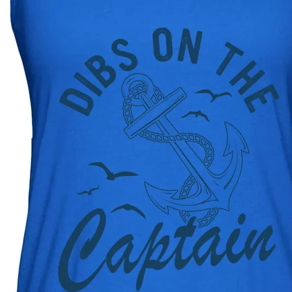 Dibs On The Captain Funny Boating Captain Gift Ladies Essential Flowy Tank