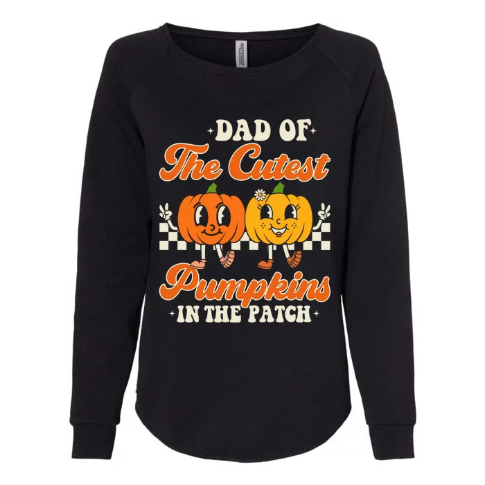 Dad Of The Cutest Pumpkins In The Patch Family Halloween Dad Gift Womens California Wash Sweatshirt