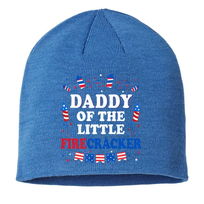 Daddy Of The Little Firecracker 4th Of July Birthday Party Gift 8 1/2in Sustainable Knit Beanie