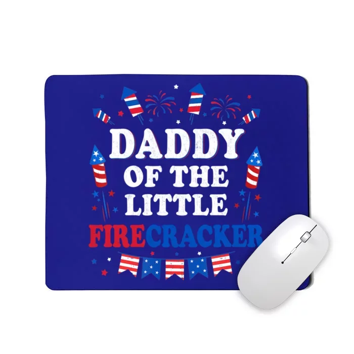 Daddy Of The Little Firecracker 4th Of July Birthday Party Gift Mousepad