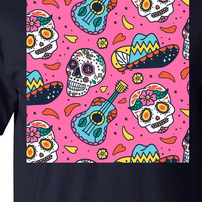 Day Of The Dead Guitar Tall T-Shirt