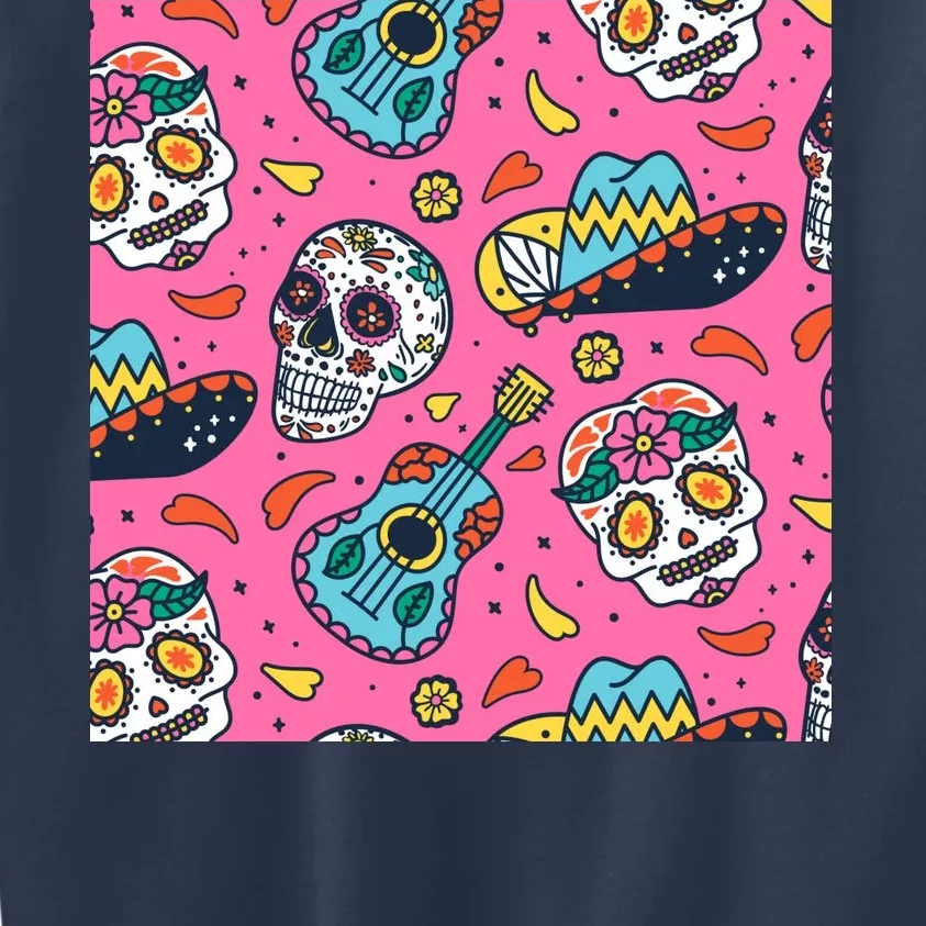 Day Of The Dead Guitar Kids Sweatshirt