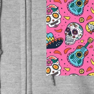 Day Of The Dead Guitar Full Zip Hoodie