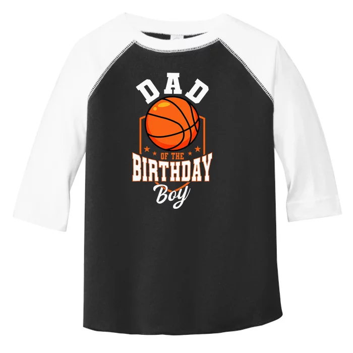 Dad Of The Birthday Boy Basketball Theme Bday Party Toddler Fine Jersey T-Shirt