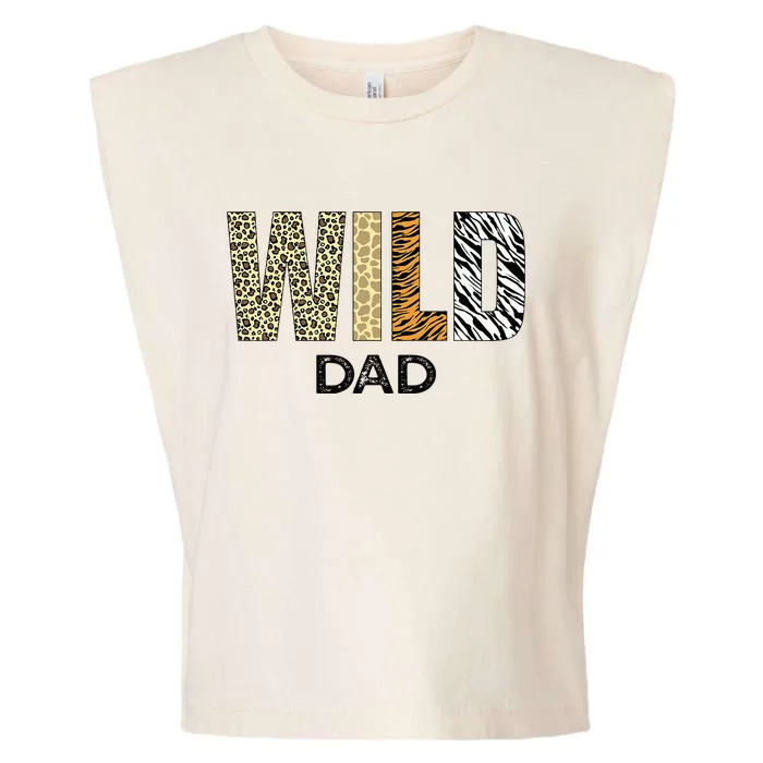 Dad Of The Wild One Zoo Birthday Safari Jungle Animal Garment-Dyed Women's Muscle Tee