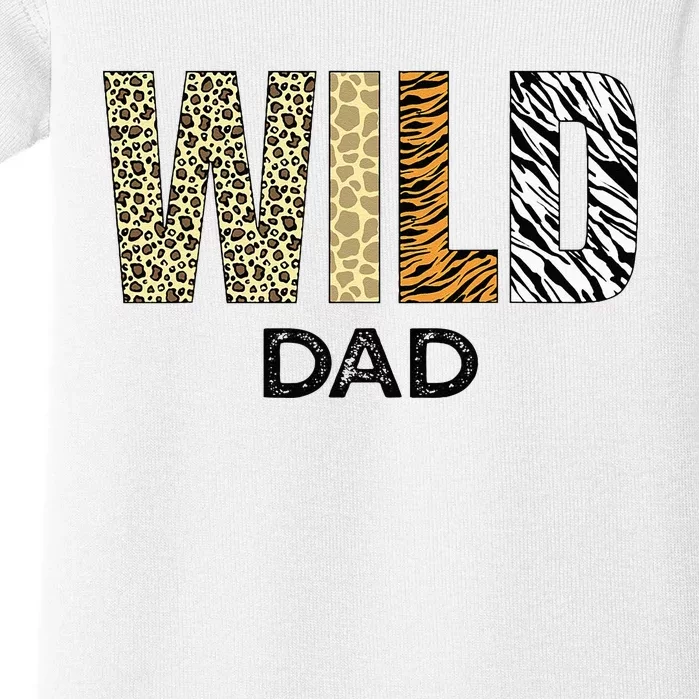 Dad Of The Wild One Zoo Birthday Safari Jungle Animal Baby Bodysuit