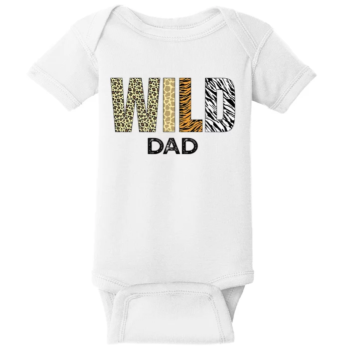 Dad Of The Wild One Zoo Birthday Safari Jungle Animal Baby Bodysuit