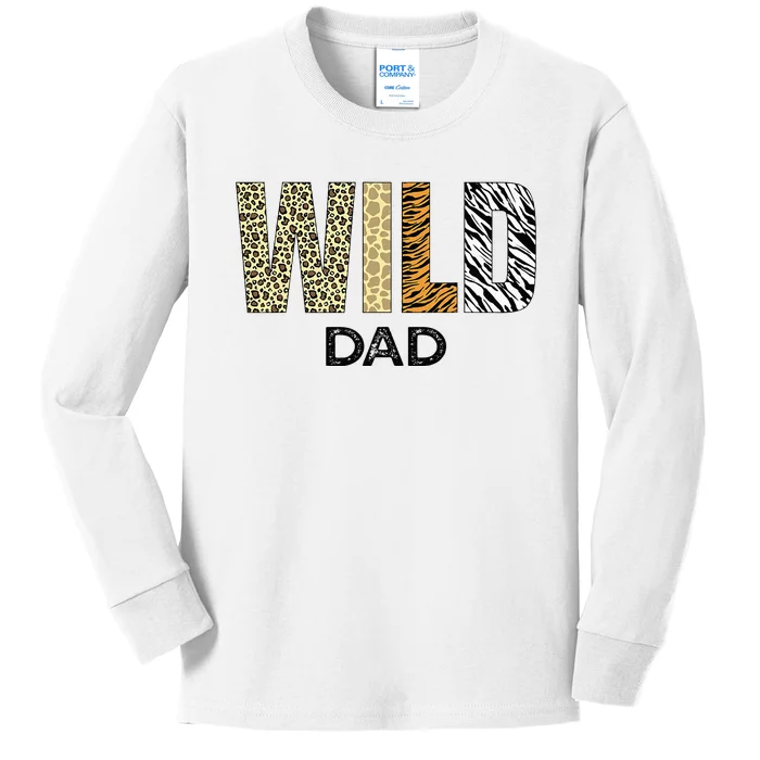 Dad Of The Wild One Zoo Birthday Safari Jungle Animal Kids Long Sleeve Shirt