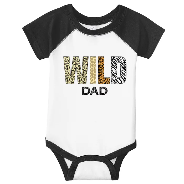 Dad Of The Wild One Zoo Birthday Safari Jungle Animal Infant Baby Jersey Bodysuit