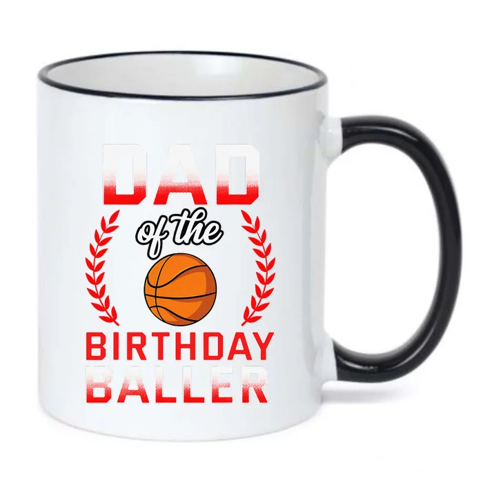 Dad Of The Birthday Boy Basketball Bday Celebration Black Color Changing Mug